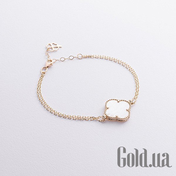 

Браслет Украина, Женский золотой браслет с перламутром, 17