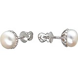 Срібні сережки з культив. перлами, 1533093