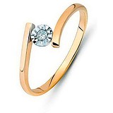 Золотое кольцо с бриллиантами, 1603749