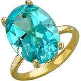 Женское золотое кольцо с синт. топазом, 1616037