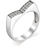 Женское серебряное кольцо с куб. циркониями, 1651877
