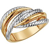 Женское серебряное кольцо в позолоте, 1655973