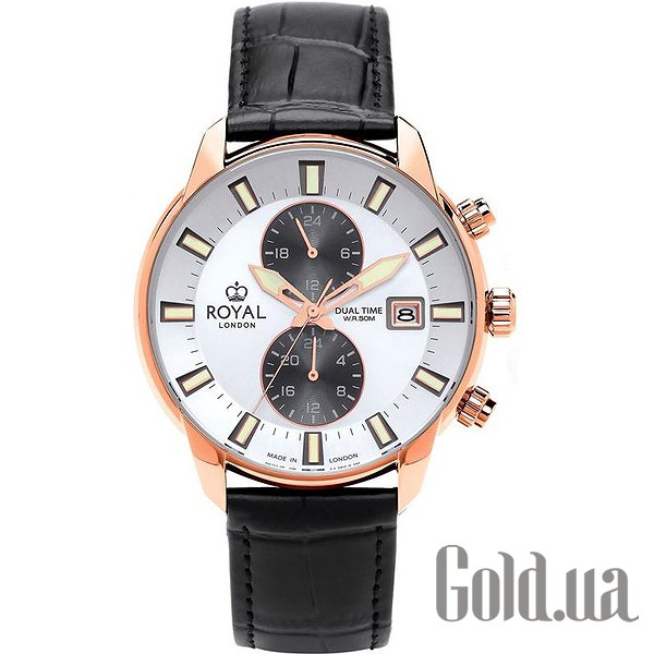 

Мужские часы Royal London, Мужские часы Dual Time 41395-04