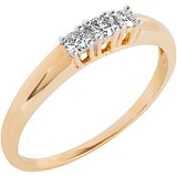 Золотое кольцо с бриллиантами, 1673125