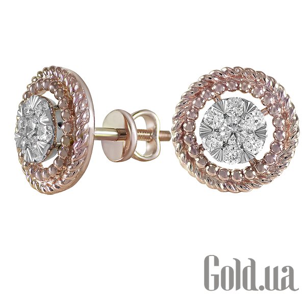 

Серьги-гвоздики Lurie Jewelry, Золотые серьги с бриллиантами