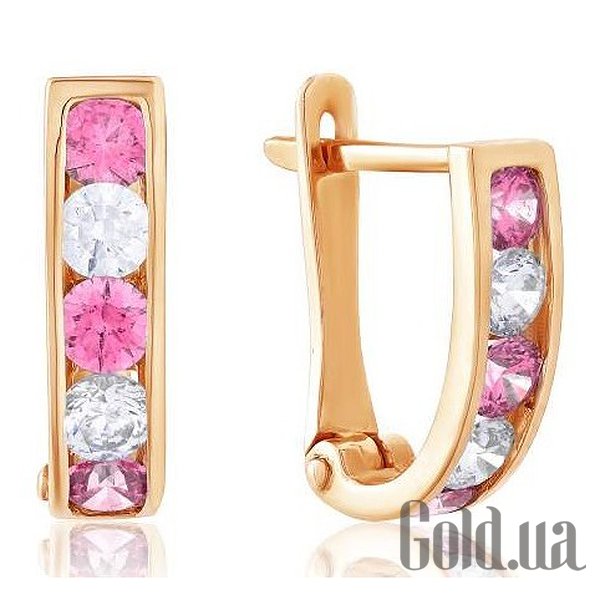 

Серьги Украина, Золотые серьги с Swarovski Zirconia