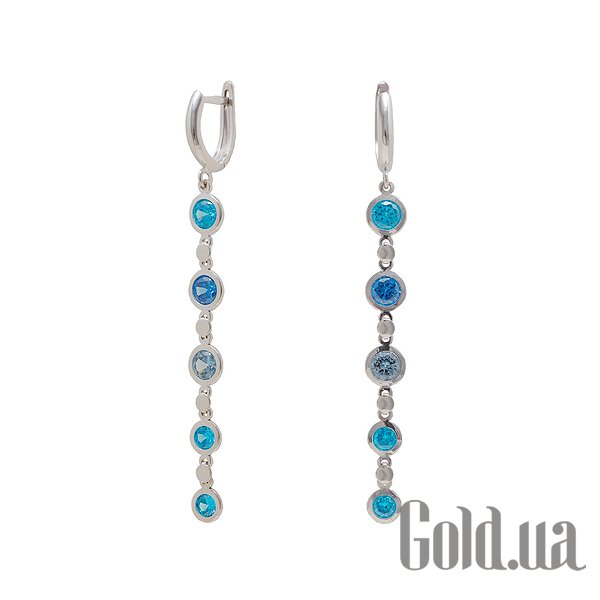 

Серьги с подвесками Ivon jeweler, Серебряные серьги с куб. циркониями