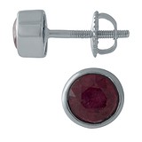 Серебряные серьги с рубинами, 1701797