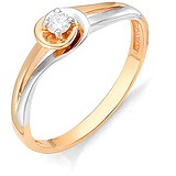 Золотое кольцо с бриллиантом, 1710757