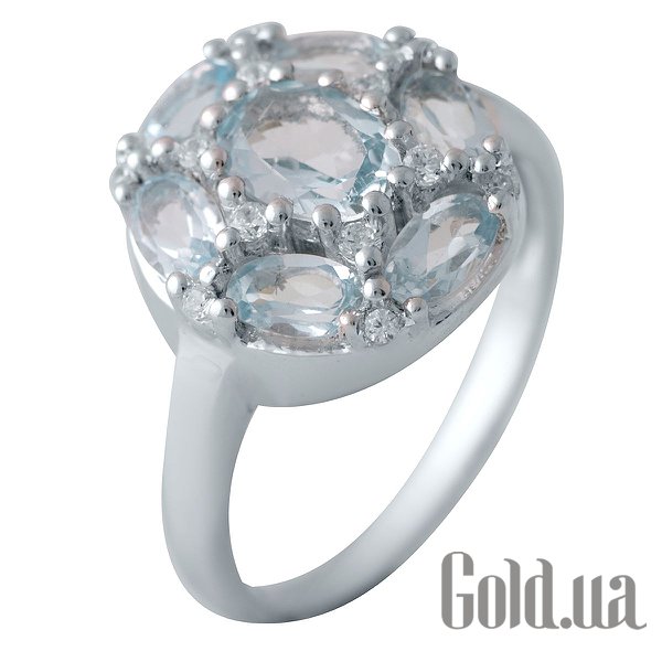

Женские кольца Fresh Jewelry, Женское серебряное кольцо с топазами и куб. циркониями, 18