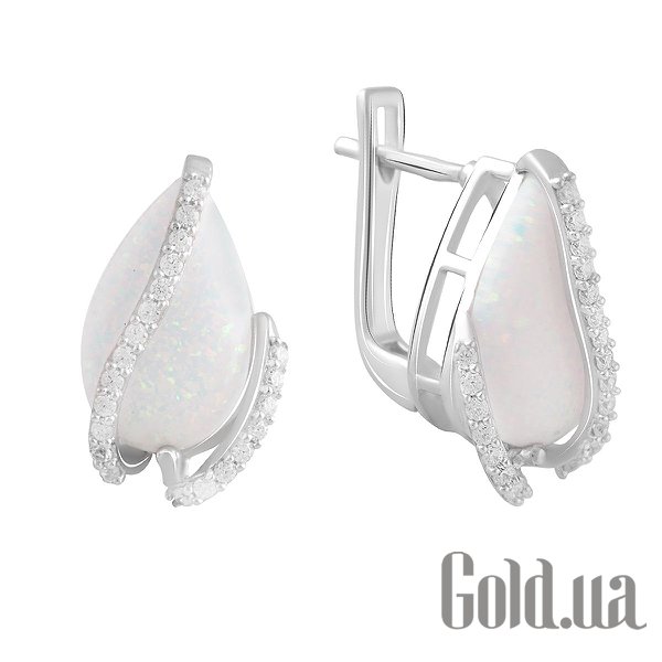 

Серьги Fresh Jewelry, Серебряные серьги с куб. циркониями и опалами