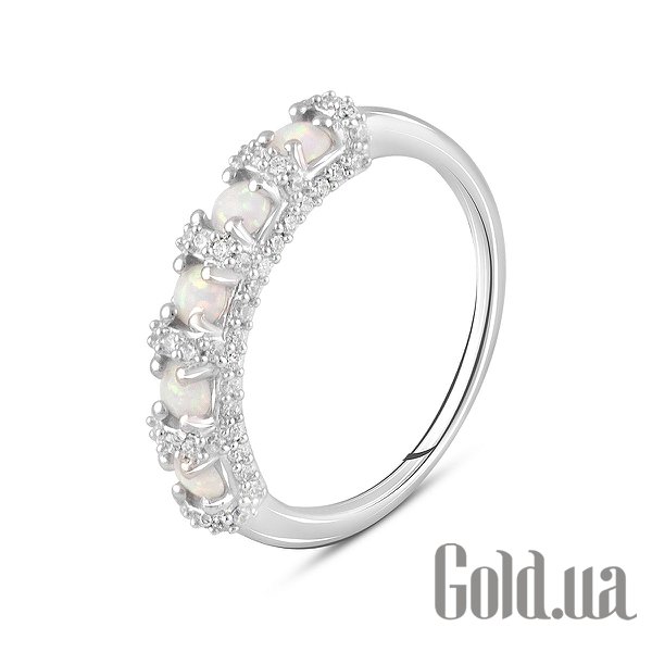 

Женские кольца Fresh Jewelry, Женское серебряное кольцо с куб. циркониями и опалами, 17.5
