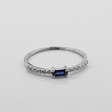 Женское золотое кольцо с бриллиантами и сапфиром, 1795749