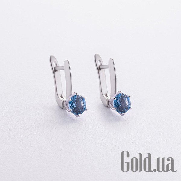 

Серьги Украина, Серебряные серьги с топазами