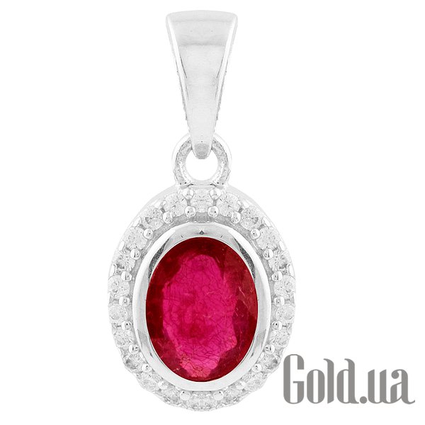 

Женские кулоны Fresh Jewelry, Серебряный кулон с рубином и куб.циркониями