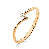 Золотое кольцо с бриллиантом, 1512614