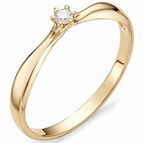Золотое кольцо с бриллиантом, 1556134