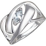 SOKOLOV Женское серебряное кольцо с куб. цирконием, 1613222