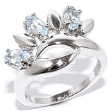 Silver Wings Женское серебряное кольцо с топазами, 1618342