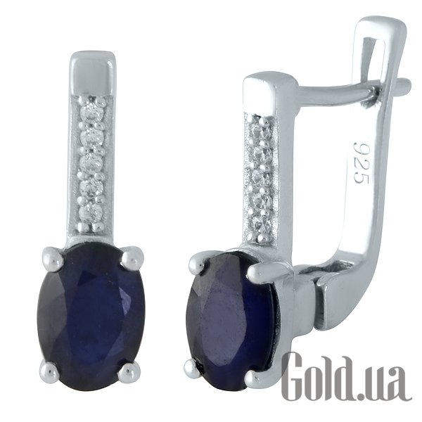 

Серьги Fresh Jewelry, Серебряные серьги с сапфирами и куб. циркониями
