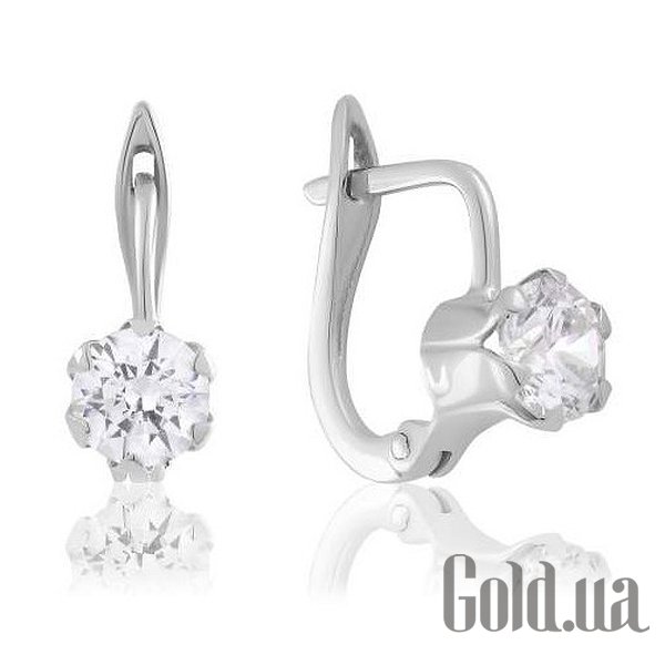 

Серьги Украина, Золотые серьги с Swarovski Zirconia
