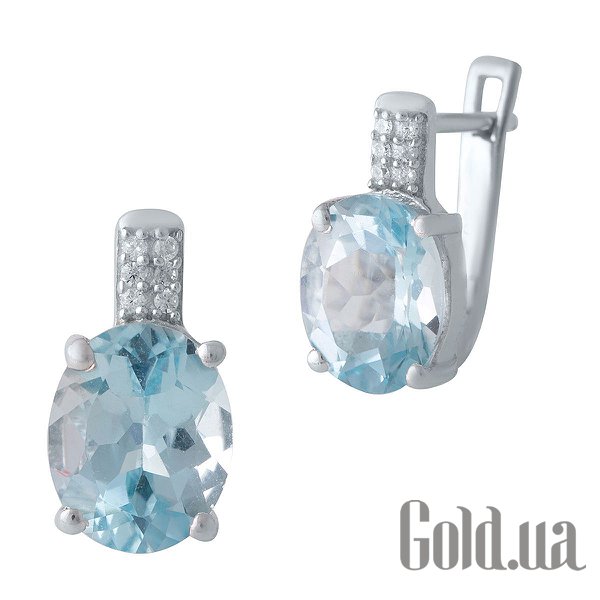

Серьги Fresh Jewelry, Серебряные серьги с топазами и куб. циркониями
