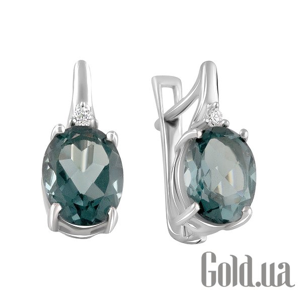 

Серьги Fresh Jewelry, Серебряные серьги с куб. циркониями и топазами