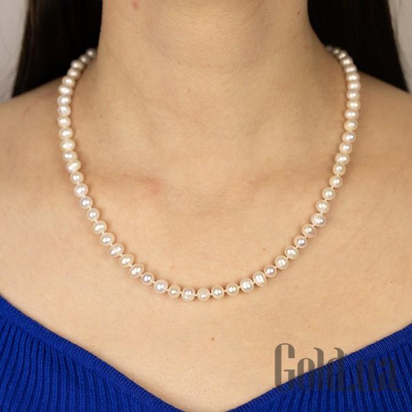 Серебряное колье с культив. жемчугом DIAП-57 – изображение 3