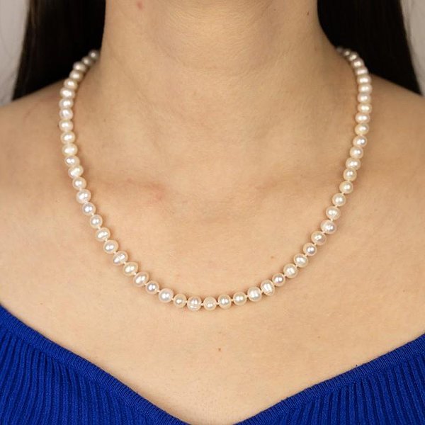 Серебряное колье с культив. жемчугом DIAП-57 – изображение 3