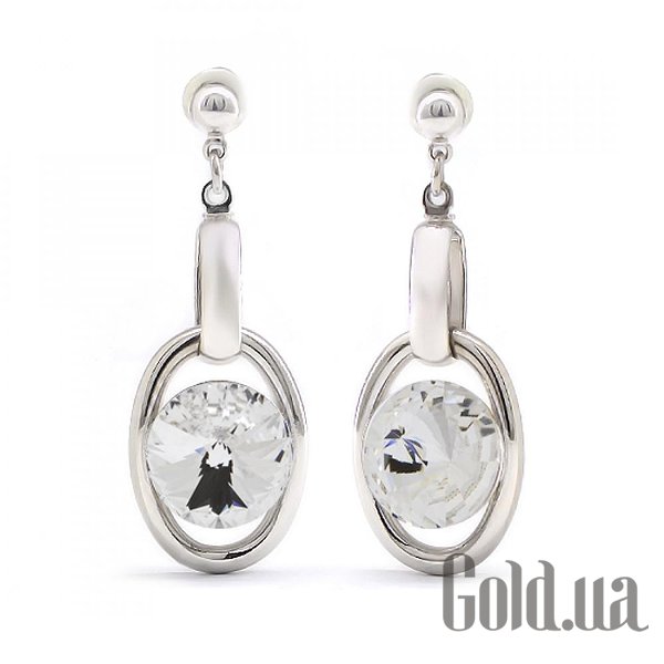 

Серьги с подвесками Kobi, Стальной, Серьги с кристаллами Swarovski