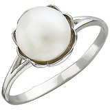Женское серебряное кольцо с культив. жемчугом, 1614759