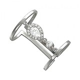 Женское серебряное кольцо с куб. циркониями, 1619623
