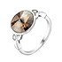 Женское серебряное кольцо с камнями Сваровски - фото 1