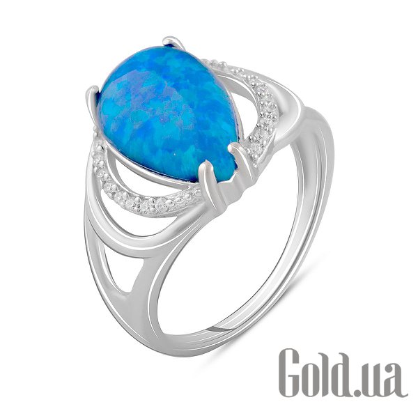 

Женские кольца Fresh Jewelry, Женское серебряное кольцо с куб. циркониями и опалом, 18