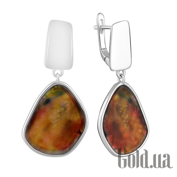 

Серьги с подвесками Fresh Jewelry, Серебряные серьги с аммолитами