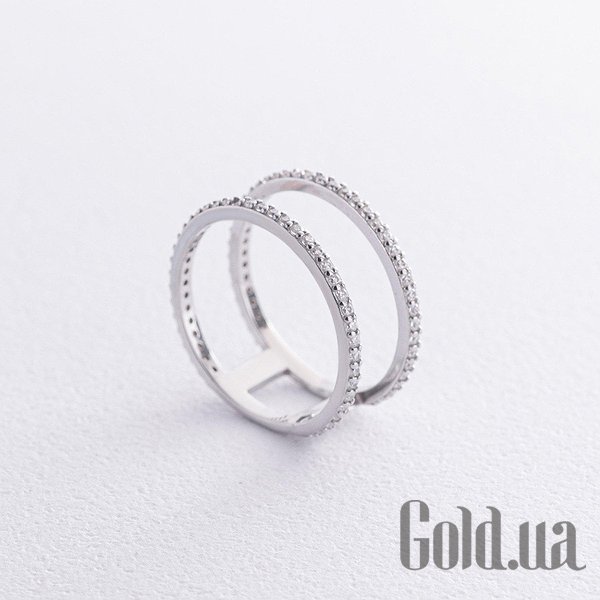 

Женские кольца Украина, Женское серебряное кольцо с куб. циркониями, 16