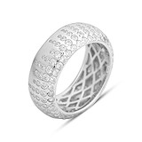 Заказать недорого Серебряное обручальное кольцо с куб. циркониями (2143895) стоимость 3156 грн. в Одессе в интернет-магазине Gold.ua