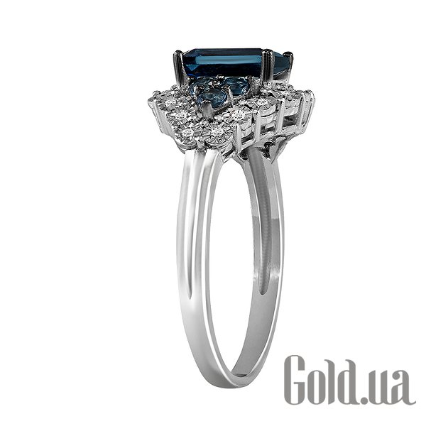 

Кольцо Lurie Jewelry, Женское золотое кольцо с бриллиантами и топазами, 17.5
