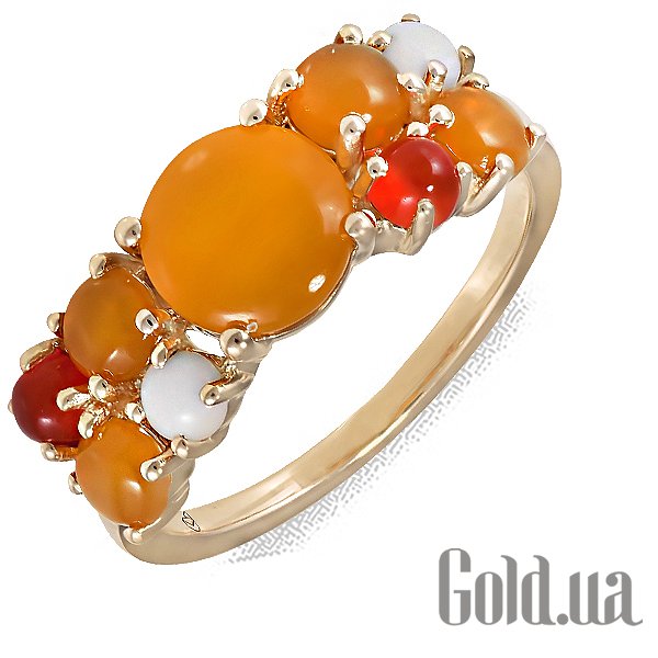 

Кольцо Lurie Jewelry, Женское золотое кольцо с агатами, 16.5