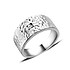 Серебряное обручальное кольцо с куб. цирконием - фото 1