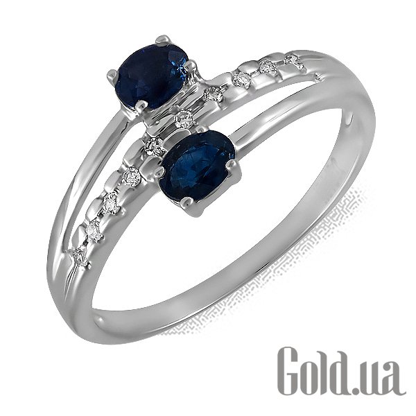 

Кольцо Lurie Jewelry, Женское золотое кольцо с бриллиантами и сапфирами, 17.5