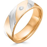 Золотое обручальное кольцо с бриллиантом, 1605800