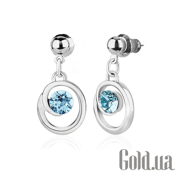 

Серьги с подвесками Kobi, Стальной, Серьги с кристаллами Swarovski