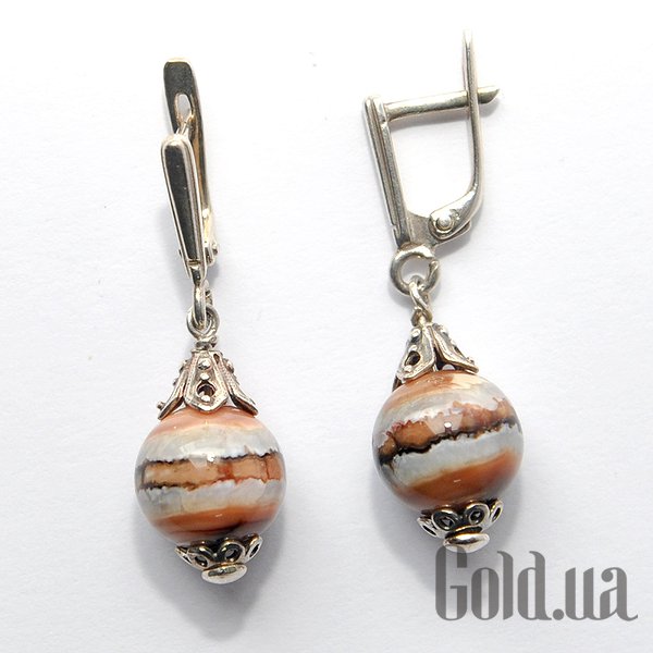 

Серьги с подвесками Borisov Jewelry, Серебряные серьги из зуба мамонта