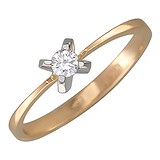 Золотое кольцо с бриллиантом, 1651624