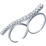 Женское серебряное кольцо с куб. циркониями, 1670312
