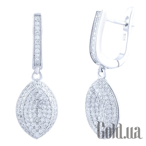 

Серьги с подвесками Fresh Jewelry, Серебряные серьги с куб. циркониями