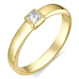 Золотое кольцо с бриллиантом, 1697192