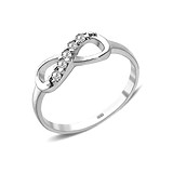 Женское серебряное кольцо с куб. циркониями, 170664