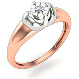 Золотое кольцо с бриллиантом, 1711784